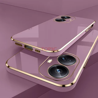 เคส Realme 10 Pro Plus 5G 10 Pro 5G C30 C21Y C25Y C30S C35 C33 เคสโทรศัพท์มือถือ ขอบตรง แฟชั่น สําหรับ ZB