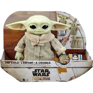 Star Wars Grogu GWD87, The Child, 12-in Plush Motion RC Toy from The Mandalorian, Collectible Stuffed Remote Control Character ของเล่นตุ๊กตา Star Wars Grogu GWD87 The Child 12-in พร้อมรีโมตคอนโทรล