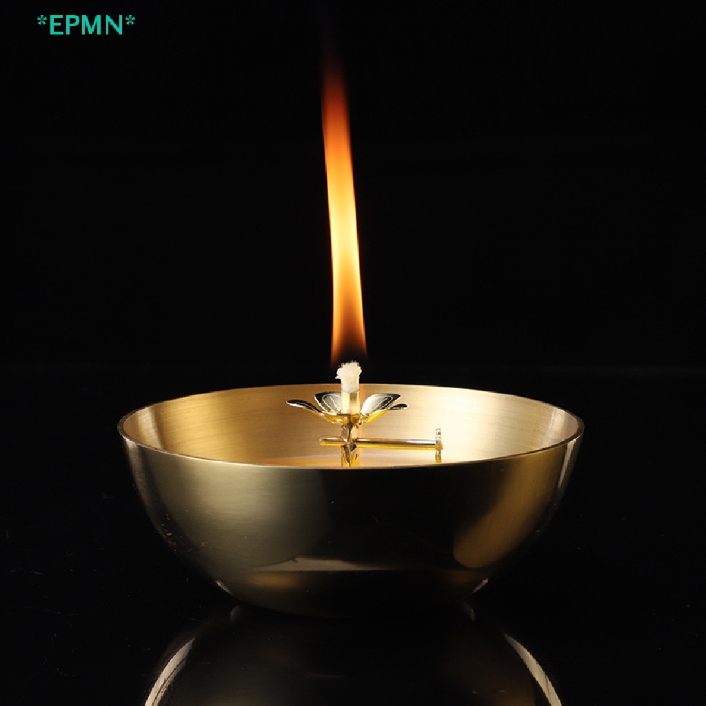 Epmn> ใหม่ โคมไฟตะเกียง พร้อมขาตั้ง สําหรับวางเนย พระพุทธรูป