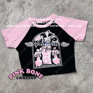 คุณผู้หญิง | Pink BONE CROP TOP - เสื้อยืดผู้หญิง