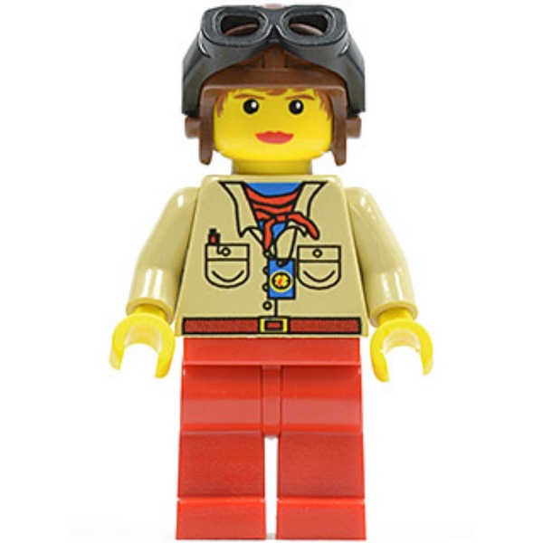 Lego Minifigure Adventurers Orient Expedition adv049 Pippin Reed - Aviator Cap and Goggles