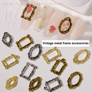 【AG】5Pcs/Pack Nail Decor Vintage Hollow-carved Alloy 3D Nail Craft Ornaments for Nail