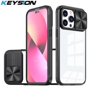 Keysion เคสโทรศัพท์มือถือ แบบใส ป้องกันเลนส์กล้อง กันกระแทก สําหรับ iPhone 14 Pro Max 14 Plus 13 Pro Max