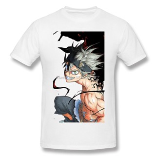 Men Black Clover Black T-Shirt _ Pure Cotton Tshirt Tees Streetwear Harajuku_01