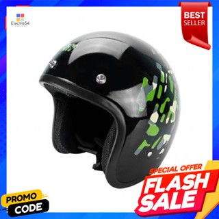 Face หมวกกันน็อคเปิดหน้า DIFF รุ่น MEJ94139 ลายทหาร สีเขียวOpen Face Helmet DIFF Model MEJ94139 Military Pattern Green