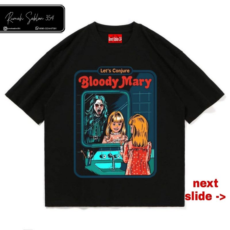 เสื้อยืด พิมพ์ลาย Baju KAOS KAOS BLOODY MARY THE CONJURING CONJURE แบบโลหะ