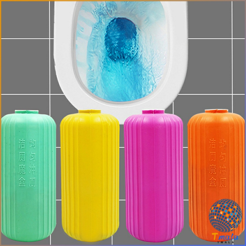 Tmala ขวดแคปซูลดับกลิ่นชักโครก ดับกลิ่นห้องน้ำ ห้องน้ำหอม **น้ำสีฟ้า** Toilet box