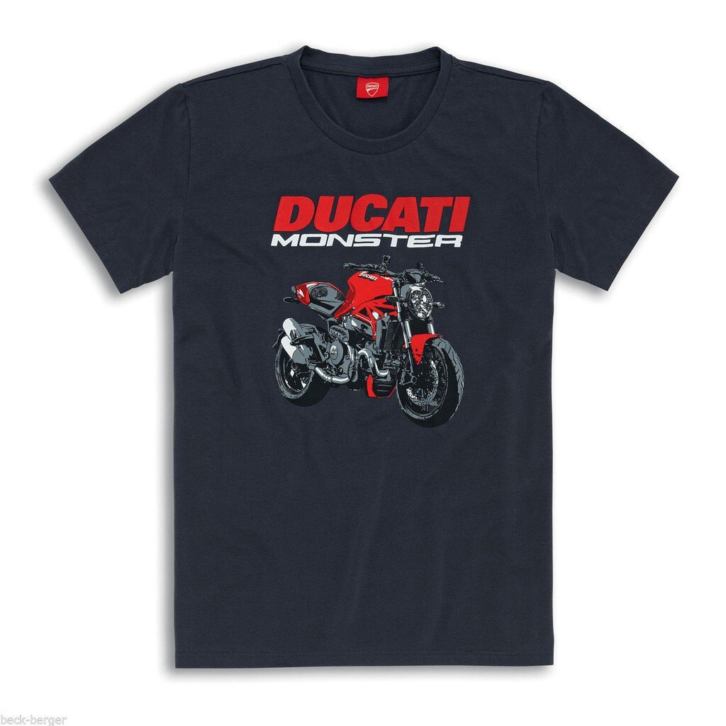ราคาต่ำสุด!!เสื้อยืด ผ้าฝ้าย พิมพ์ลายกราฟฟิค Ducati Art Monster 821 1200 สีเทา สําหรับผู้ชาย KJL1 S-