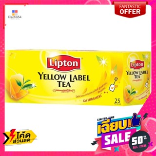 เครื่องดื่ม ลิปตัน ชาดำผงชนิดซอง ฉลากสีเหลือง 25 ซอง Lipton black tea sachets yellow label 25 sachetsชา