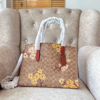 👜กระเป๋าสะพาย ลายดอกไม้ รุ่นใหม่คร้า👜NEW Coach Charlie Carryall