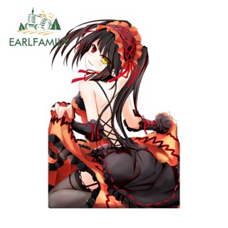 Earlfamily สติกเกอร์ ลายการ์ตูนอนิเมะ Kurumi Tokisaki กันน้ํา กันแดด สําหรับติดตกแต่งกระจกรถยนต์ 13 ซม. x 9 ซม.