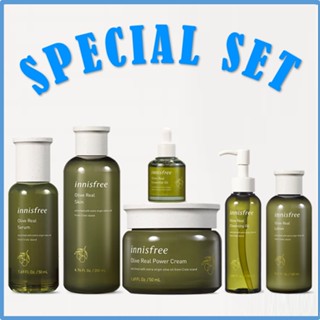 innisfree Olive Real Set(Lotion,Serum,Skin,Essential Oil,Cleansing Oil,Cleansing Foam,Power Cream)