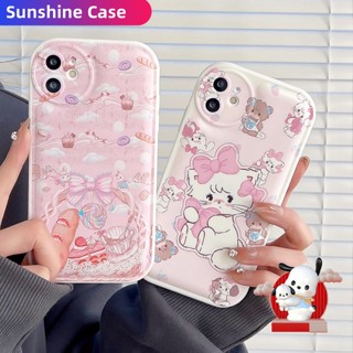 เคสโทรศัพท์มือถือ TPU แบบนิ่ม ลายกระต่าย สีชมพู สําหรับ Realme C15 C35 C33 C30 C30s C25 C25Y C21Y C31 C25s C12 C11 C17 C20 C20A 10 Pro 9i 8i 7i 6i 5i 5 Narzo 50A 50i Prime