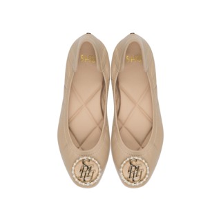 SHU SOFY SOFA PEARLS SIGNET - NUDE ZIRCON รองเท้าคัทชู