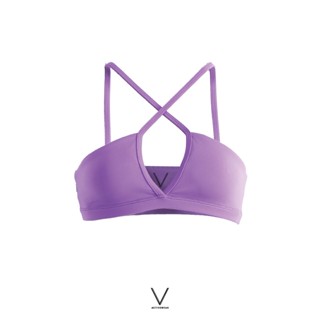 SS2023 PURPLEW BRA บราสีม่วง ใส่ว่ายน้ำ ใส่ออกกำลัง มีฟองน้ำในตัวผ้าหนา กัน UV UPF 50+