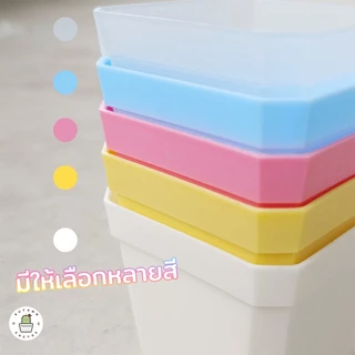 ✨✨กระถางพาสเทล กระถางต้นไม้ กระถางแคคตัส ทรงสี่เหลี่ยม สีขาว ใส ฟ้า ชมพู เหลือง 3นิ้ว 4นิ้ว ✨✨