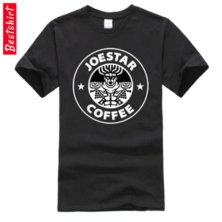 T-ShirtSanc6 {พร้อมส่ง เสื้อยืดแขนสั้นลําลอง ผ้าฝ้าย 100% พิมพ์ลาย Joestar Coffee Jojo Bizarre Adventure ของขวัญวันเกิด