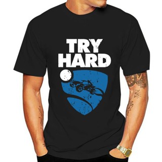 Good Design Pattern Men T-Shirt Try Hard Rocket League Tshirt Casual Tee Fashion Outwear_01