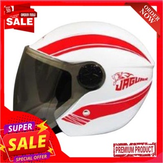 Face หมวกกันน็อคเต็มใบ JAGUAR รุ่น MEJ 64104 สีขาว - แดงFull Face Helmet JAGUAR Model MEJ 64104 White - Red