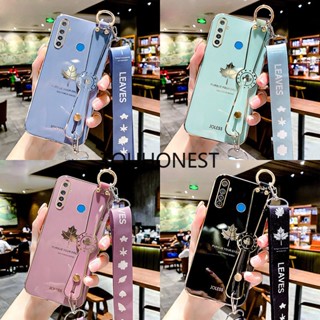 เคส Oppo Realme C3 เคส Realme 5 เคส Realme 5i 5S Case Realme 6i Case Realme GT Neo 3 Case Realme Neo2 Case Realme V5 Case Realme V11 Case Realme V13 Case Realme V15 Realme V25 Soft Silicone New Maple Leaf Wrist Band Phone Case With Rope โทรศัพท์มือถือ