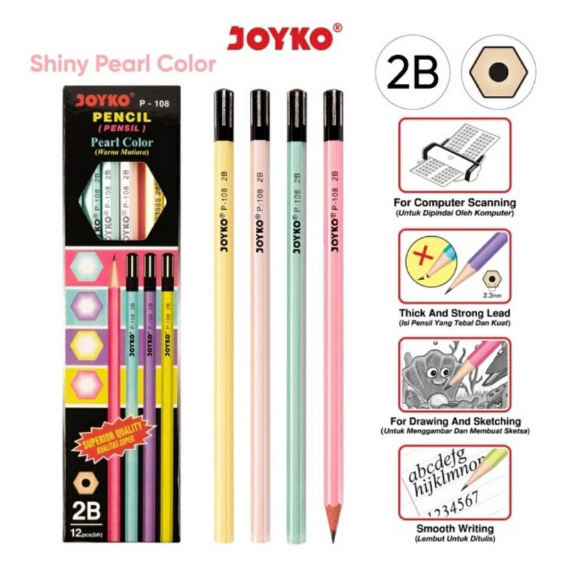 MG - 2B JOYKO P-108 PENCIL (12 ชิ้น)