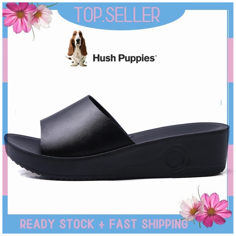 Hush Puppies รองเท้าแตะ ส้นแบน สไตล์เกาหลี ขนาดใหญ่ EU 40 41 สําหรับผู้หญิง