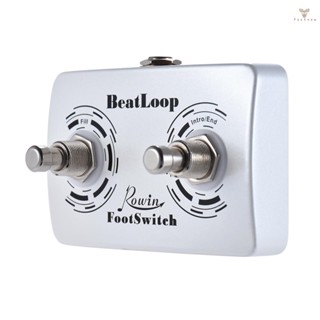 Fw Rowin BeatLoop แป้นเหยียบสวิตช์เท้า แบบคู่ พร้อมสายเคเบิล 6.35 มม. สําหรับ Rowin BEAT LOOP