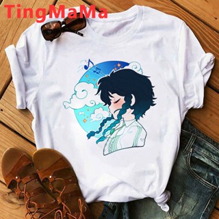 Genshin Impact Hu Tao Xiao Kaedehara Kazuha female kawaii ulzzang streetwear summer top t-shirt  harajuku kawaii_03