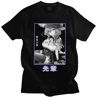 Men t shirt Handsome Genshin Impact Lisa T Shirt  Short Sleeves 100%  Japan Anime Game Tee Tops Fashion Harajuku T_05