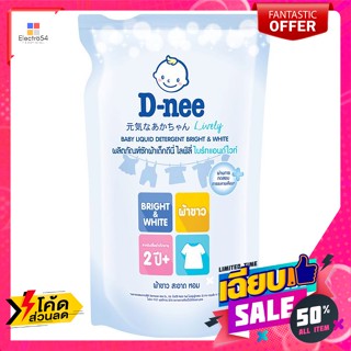 D-Nee(ดีนี่) ดีนี่ ซักผ้าเด็ก ไลฟ์ลี่ ไบร์ทแอนด์ไวท์ สีขาว 600 มล. D-nee Baby Laundry Detergent Lively Bright a