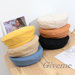 Giveme- หมวกเบเร่ต์ สีพื้น สไตล์วินเทจ คลาสสิก ฝรั่งเศส กลางแจ้ง สําหรับผู้หญิง