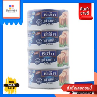 Sealect(ซีเล็ค) SEALECT Tuna ซีเล็คทูน่าสเต็กในน้ำแร่165g แพ็ค 4 SEALECT Tuna Sealect tuna steak in spring water 165g pa