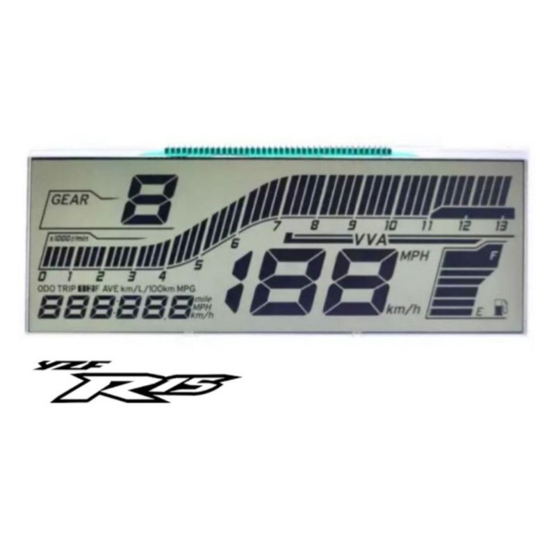 LCD R15V3 Yamaha Speedometer Original, R15 V3, Vixion R ใหม่, รองรับ MT15 LCD เท่านั้น