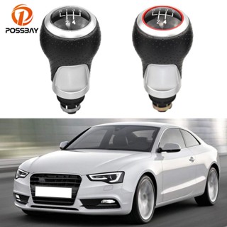 [พร้อมส่ง] หัวเกียร์รถยนต์ หนัง PU 5 ความเร็ว สําหรับ Audi A3 S3 8P A4 S4 B5 B6 B7 B8 A5 8T A6 C5 C6 A8