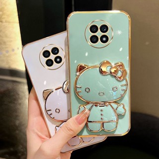 เคสโทรศัพท์มือถือ กันกระแทก ลายเฮลโลคิตตี พร้อมกระจกขาตั้ง สําหรับ Huawei P20 P30 Nova 7i 8i P20 Pro P30 P20 Lite P30 4G 5G