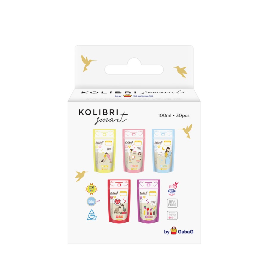 Hummingbird Smart - Gabag Breast Milk Bag 100 ML WFH (งานจากหัวใจ)
