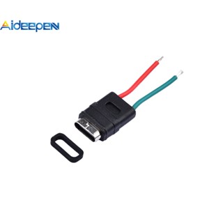 Aideepen สายเคเบิลต่อขยาย USB Type-C 3A ปลั๊ก USB-C เป็น 2 Pin สําหรับ DIY