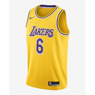 ขายดี เสื้อกีฬาแขนสั้น ลาย LeBron James Los Angeles Lakers 2020 Icon Edition NBA Swingman Jersey ECdioe11CBidkk42