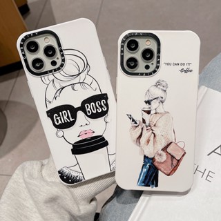 【Girl Boss】casetify เคสโทรศัพท์มือถือ ซิลิโคนนิ่ม TPU กันกระแทก แฟชั่น สําหรับ iPhone 14 Pro 14ProMax 13 Pro 12 14 Plus 11 Pro Max XR X XS Max 7 8 Plus