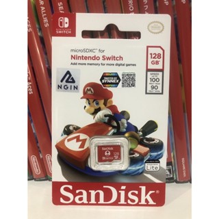 Sandisk MicroSDXC 128 GB (U3 SPEED)ลายมาริโอ้  Mario :[NSW ]-[New]-[มือ1]