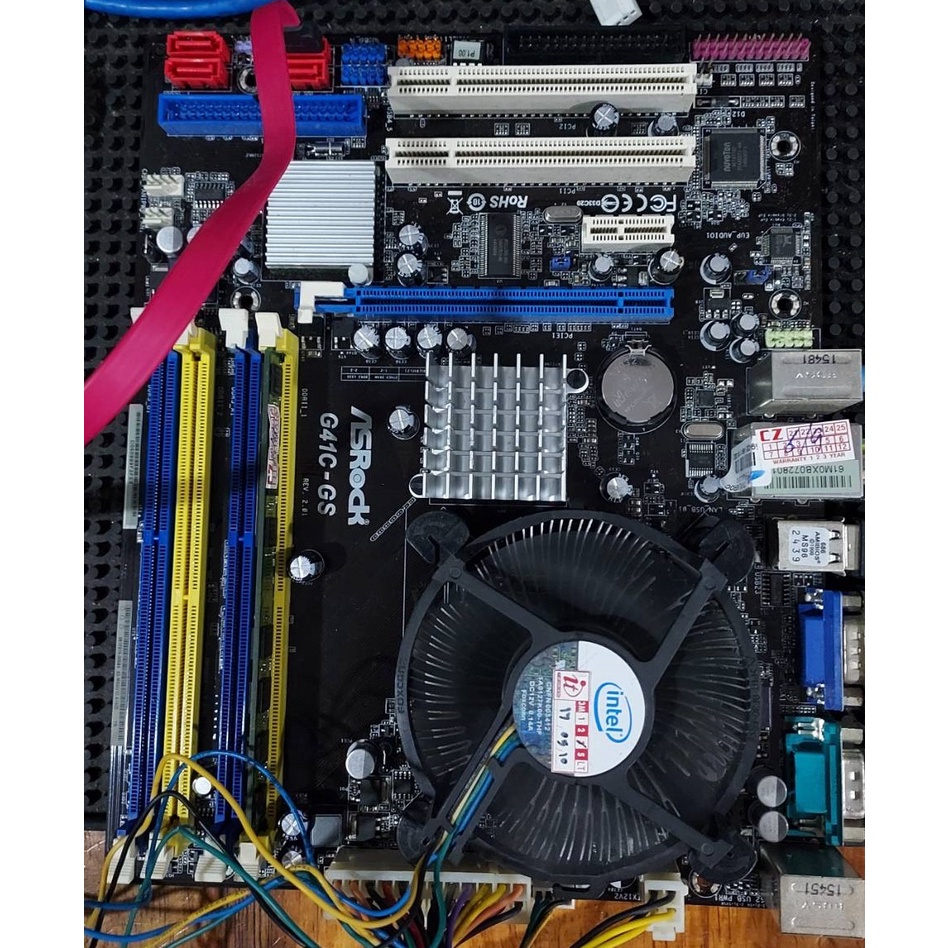 Mainboard AsRock G41C-GS Rev 2.0 + CPU Intel Core2Duo E7500 2.93Ghz
