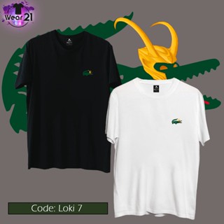 Loki 7 - Alligator Loki - Marvel - Avengers - Lacoste - Black/White T-Shirt - Unisex Men Women_03