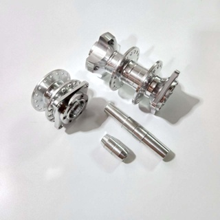 ดุมย่อ หน้าดิส + หลังดิส สำหรับรถแปลงดิส WAVE110i , WAVE125 , DREAM SUPERCUB  motorcycle-wheel-hub T1