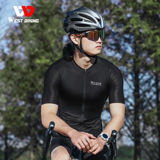 WEST BIKING เสื้อยืดแขนสั้น ระบายอากาศ เหมาะกับการขี่จักรยานวิบาก แฟชั่นฤดูร้อน สําหรับผู้ชาย และผู้หญิง ไซซ์ S-3XL