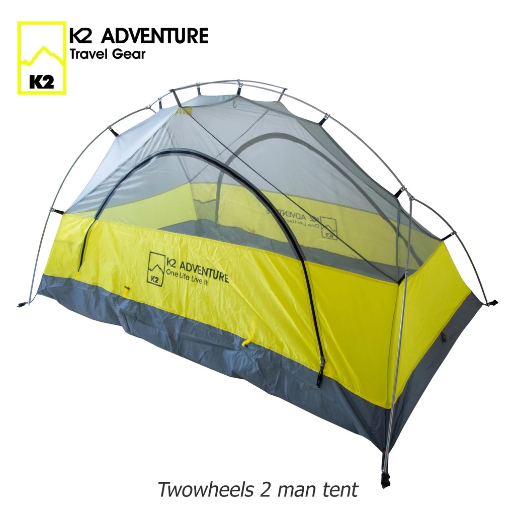 เต็นท์ K2 ADVENTURE รุ่น Twowheels สีเหลือง นอน 2 คน น้ำหนักเบา เสาอลูมีเนียม thumbnail 4
