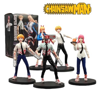 ใหม่ โมเดลฟิกเกอร์ Anime Chainsaw Man Denji Power Pochita Makima Figure Doll Cartoon Version Car Decoration Pvc Model Action Toy Children Birthday Christmas Gift