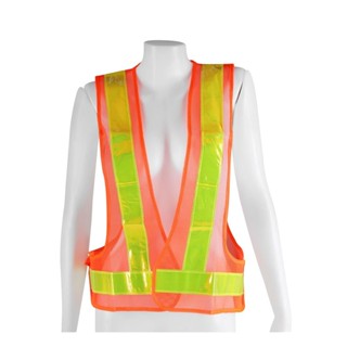 V-SHAPED เสื้อจราจรสะท้อนแสงทรงวี YAMADA 5559V สีส้มV-SHAPED REFLECTIVE TRAFFIC VEST YAMADA 5559V ORANGE