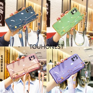 เคส Oppo A17 เคส Oppo A39 เคส Oppo A52 เคส Oppo A53S Case Oppo A57 Case Oppo A77S Case Oppo Reno 8 Pro Plus Cute TPU 6D Wrist Strap With Rope Soft Phone Cassing Cover Case โทรศัพท์มือถือ แบบนิ่ม ลายน่ารัก พร้อมสายคล้องมือ และเชือกคล้อง สําหรับ