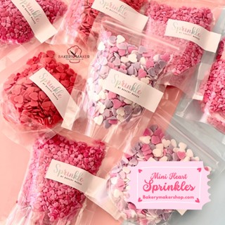 Sprinkle น้ำตาลตกแต่งขนม ทานได้ ถุง 50 กรัม ธีมวาเลนไทน์ Valentine เม็ดน้ำตาล ตกแต่งเค้ก คัพเค้ก ทานได้