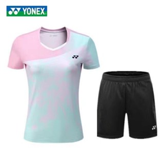 Yonex เสื้อแบดมินตัน แขนสั้น สําหรับผู้ชาย ผู้หญิง 22002